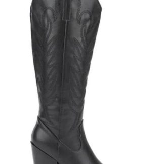 BOTA TEXANA BORDADA NEGRO TIERRA BENDITA DELUXE