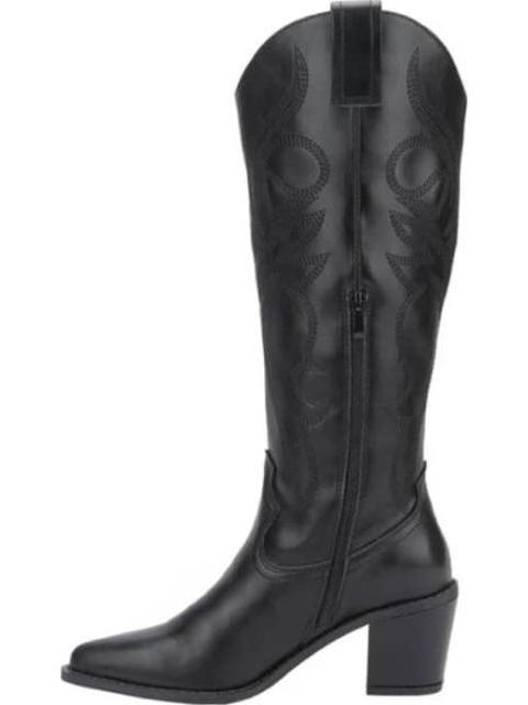 BOTA VAQUERA TACON MEDIO NEGRO TIERRA BENDITA - Image 5