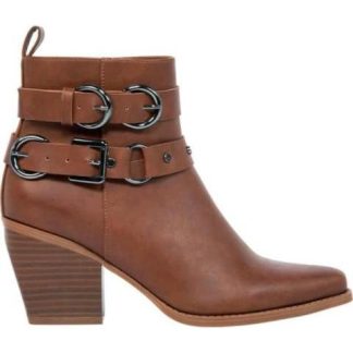 BOTA TEXANA TACON MEDIO HEBILLAS COGNAC TIERRA BENDITA