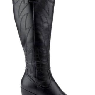 BOTA VAQUERA BORDADA NEGRO TIERRA BENDITA