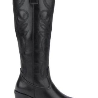 BOTA VAQUERA TACON MEDIO NEGRO TIERRA BENDITA