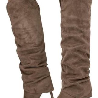 BOTA VESTIR ARRUGA EN TUBO TAUPE BELINDA PEREGRIN