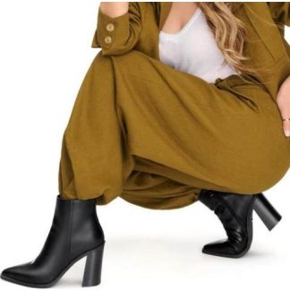 BOTA VESTIR TACON ALTO NEGRO THALIA SODI