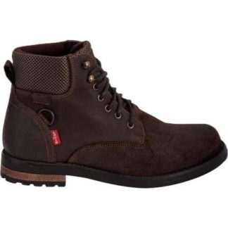 BOTIN CASUAL TIPO LEÑADOR AGUJETA CAFE LEVIS