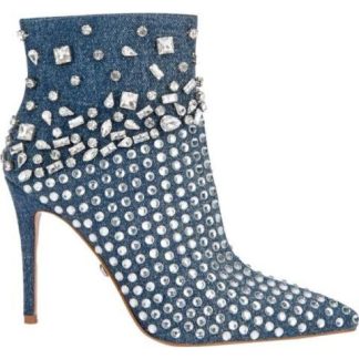 BOTIN DE MEZCLILLA CON PEDRERIA AZUL MEZCLILLA THALIA SODI