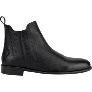BOTIN DE PIEL NEGRO SCHATZ