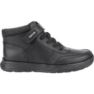 BOTIN ESCOLAR DE PIEL NEGRO YU YIN