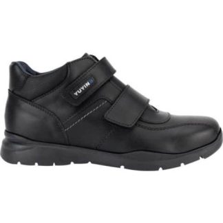 BOTIN ESCOLAR DE PIEL NEGRO YU YIN