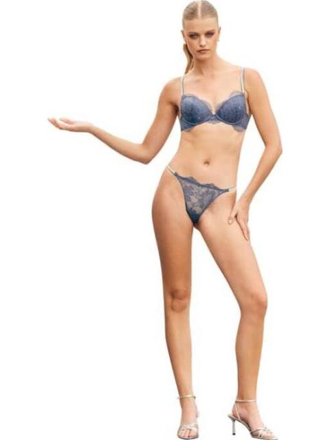 BRASIER TRANTES CON BRILLOS AZUL LOVE TO LOUNGE