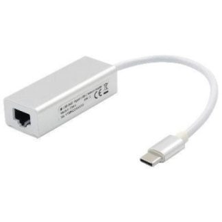 BROBOTIX ADAPTADOR USB C 3.0 MACHO - RJ-45 HEMBRA 15CM BLANCO