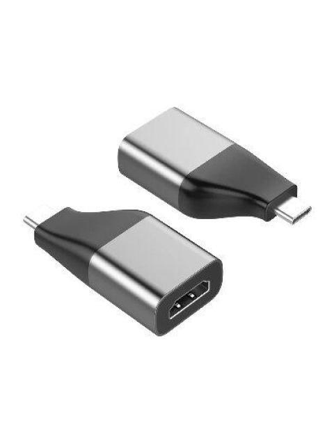 BROBOTIX ADAPTADOR USB-C MACHO - HDMI HEMBRA NEGRO-GRIS