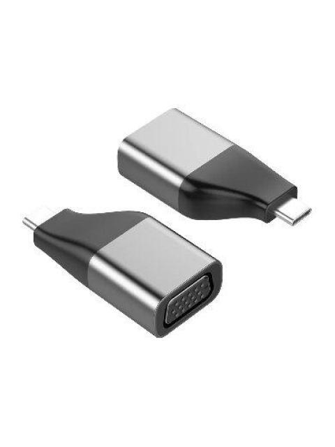 BROBOTIX ADAPTADOR USB-C MACHO - S-VGA HEMBRA NEGRO-GRIS