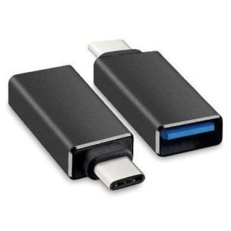 BROBOTIX ADAPTADOR USB-C MACHO - USB HEMBRA NEGRO