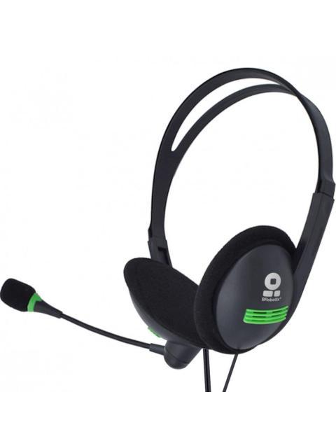 BROBOTIX AUDIFONOS CON MICROFONO 651428 ALAMBRICO 2 METROS 3.5MM NEGRO