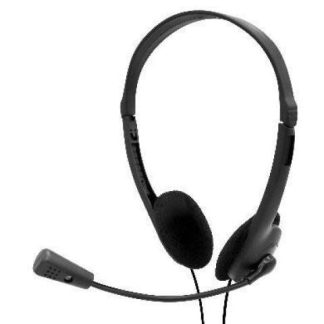 BROBOTIX AUDIFONOS CON MICROFONO 651497 ALAMBRICO 1.8 METROS 2X 3.5MM NEGRO