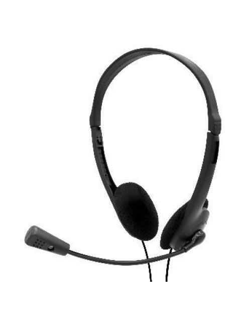 BROBOTIX AUDIFONOS CON MICROFONO 651497 ALAMBRICO 1.8 METROS 2X 3.5MM NEGRO