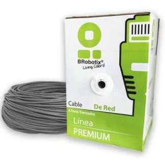 BROBOTIX BOBINA DE CABLE CAT6 UTP 100 METROS GRIS
