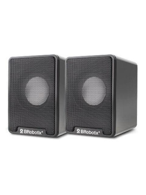 BROBOTIX BOCINAS MULTIMEDIA 963937 ALAMBRICO 2.0 CANALES USB-3.5MM NEGRO