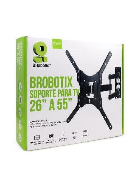 BROBOTIX BRAZO ARTICULADO PARA PANTALLA 26 - 55 HASTA 35KG NEGRO - Image 3