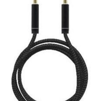 BROBOTIX CABLE 3.5MM MACHO - 3.5MM MACHO NYLON 1 METRO NEGRO