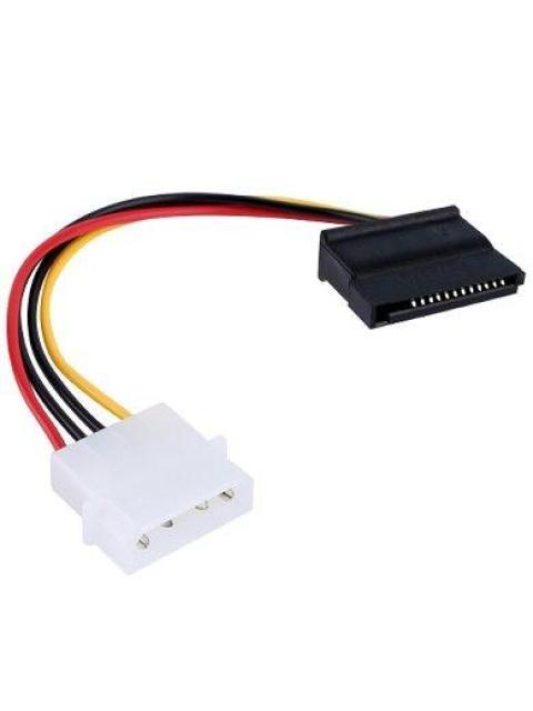 BROBOTIX CABLE 4-PIN MOLEX MACHO - 15-PIN SATA MACHO 15CM