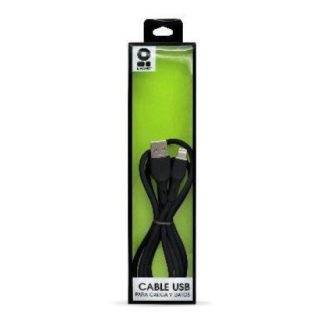 BROBOTIX CABLE DE CARGA LIGHTNING MACHO - USB A MACHO 1 METRO NEGRO PARA IPHONE-IPAD