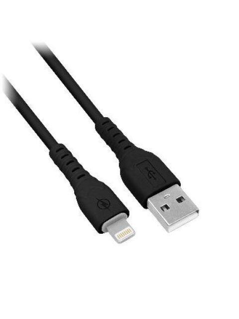 BROBOTIX CABLE DE CARGA LIGHTNING MACHO - USB A MACHO 1 METRO NEGRO PARA IPHONE-IPAD