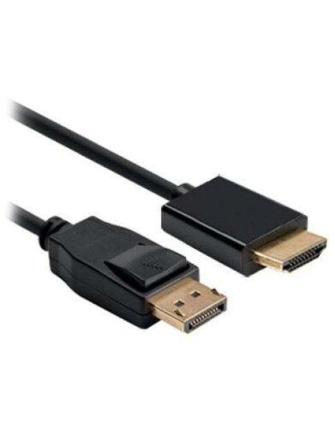 BROBOTIX CABLE DISPLAYPORT 1.2 MACHO - HDMI 1.4 MACHO 4K 1.8 METROS NEGRO