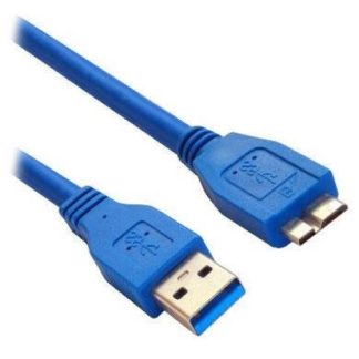 BROBOTIX CABLE USB A MACHO - MICRO USB B MACHO 60CM AZUL