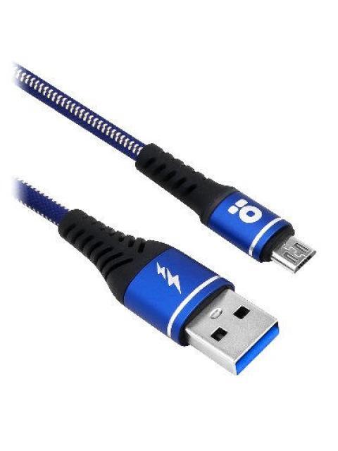 BROBOTIX CABLE USB A MACHO - MICROUSB B MACHO 1 METRO AZUL