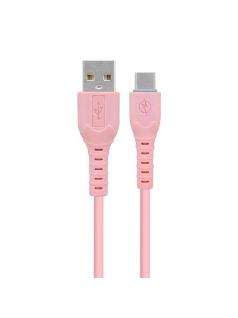 BROBOTIX CABLE USB A MACHO - USB C MACHO 1 METRO ROSA