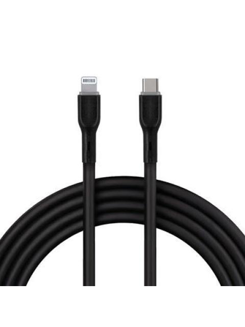 BROBOTIX CABLE USB-C MACHO - LIGHTNING MACHO 1 METRO NEGRO