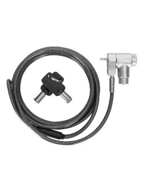 BROBOTIX CANDADO DE LLAVE PARA LAPTOPS 1.8 METROS PLATA