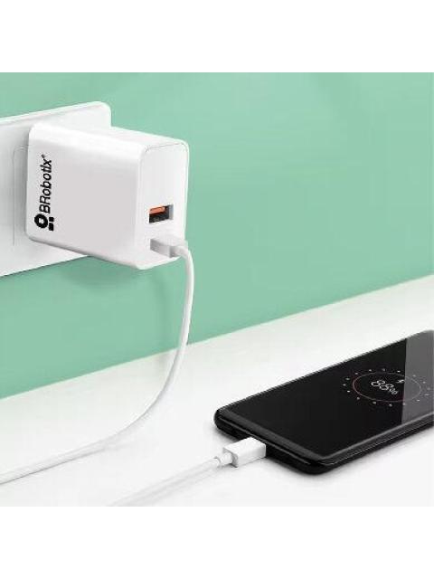 BROBOTIX CARGADOR DE PARED 6005552 38W 1X USB-C 1X USB-A BLANCO - Image 3