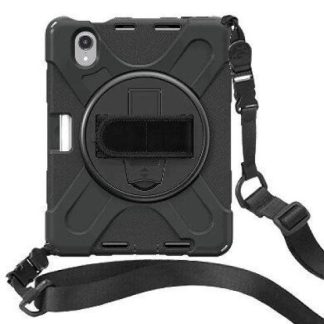 BROBOTIX FUNDA DE USO RUDO CON CORREA Y GIRO 360° PARA IPAD MINI 8.3 6TA GENERACION NEGRO