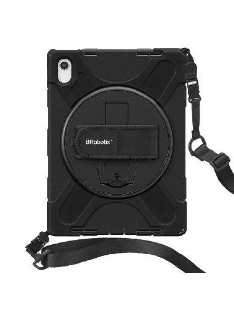 BROBOTIX FUNDA USO RUDO CON CORREA Y GIRO 360° PARA IPAD 10.9-10.ª GENERACION NEGRO