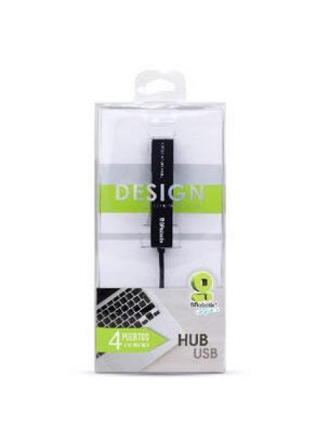BROBOTIX HUB USB 2.0 - 4X USB 2.0 480 MBIT-S NEGRO