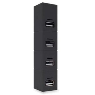 BROBOTIX HUB USB 2.0 HEMBRA - 4 PUERTOS USB 1.1-USB 2.0 480MBIT-S NEGRO