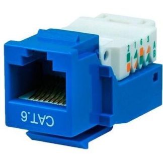 BROBOTIX JACK DE RED CAT6 TIPO KEYSTONE RJ-45 AZUL-BLANCO