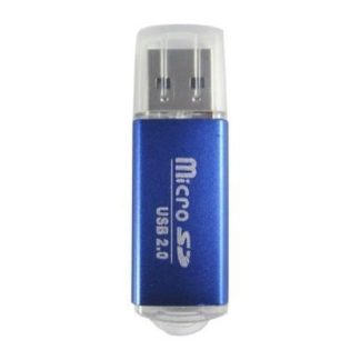 BROBOTIX LECTOR DE MEMORIA 345673A PARA MICROSD USB 2.0 AZUL
