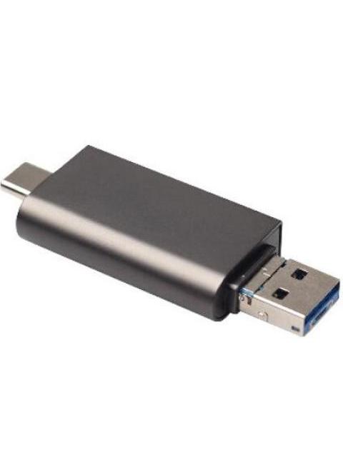 BROBOTIX LECTOR DE TARJETAS OTG SD-MICRO-SD USB-A-USB-C