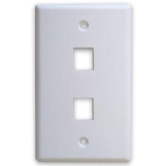 BROBOTIX PLACA DE PARED 2 PUERTOS BLANCO