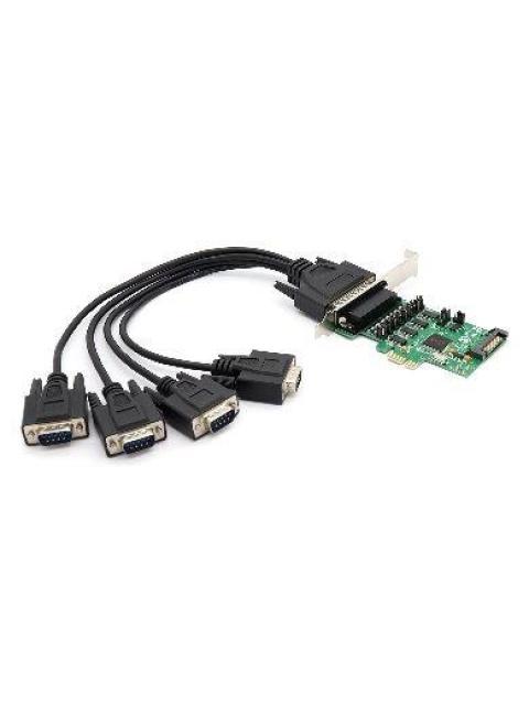 BROBOTIX TARJETA PCI EXPRESS SERIAL DE 4 PUERTOS RS-232