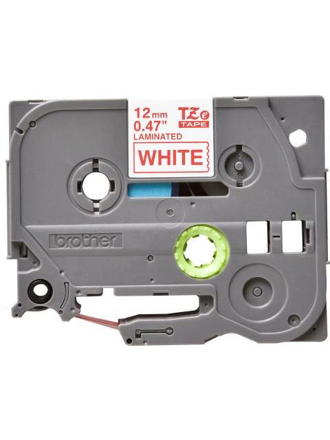 BROTHER CINTA TZE232G ROJO SOBRE BLANCO TERMICA DIRECTA 12 MM X 8 METROS 1 PIEZA