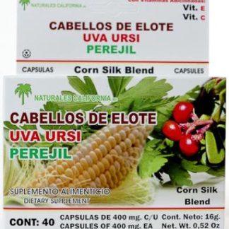 CABELLOS DE ELOTE UVA URSI 40 CAP NATURALES CALIFORNIA