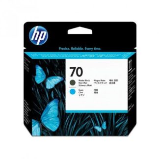 CABEZAL HP 70 NEGRO MATE-CYAN