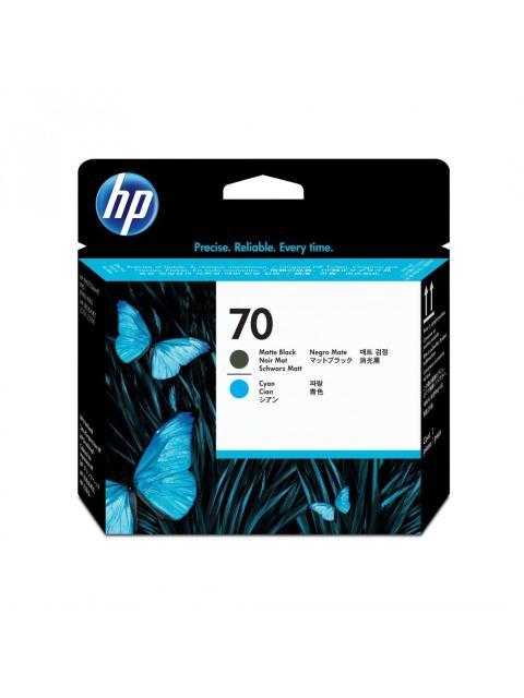 CABEZAL HP 70 NEGRO MATE-CYAN