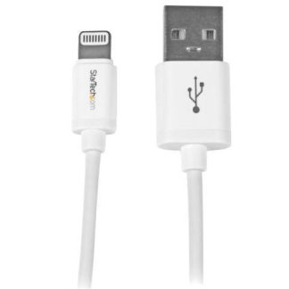 CABLE 1M LIGHTNING APPLE IPOD IPHONE 5 A USB 2.0 BCO STARTECH USBLT1MW