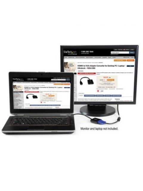 STARTECH  CABLE ADAPTADOR CONVERTIDOR DE VIDEO HDMI MACHO - VGA HEMBRA 1920 X 1200 PIXELES NEGRO - Image 5