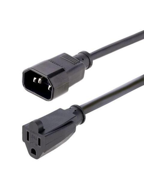 CABLE DE PODER STARTECH 1M C14 MACHO - NEMA 5-1R 125V NEGRO 1415R-3F-POWER-CORD